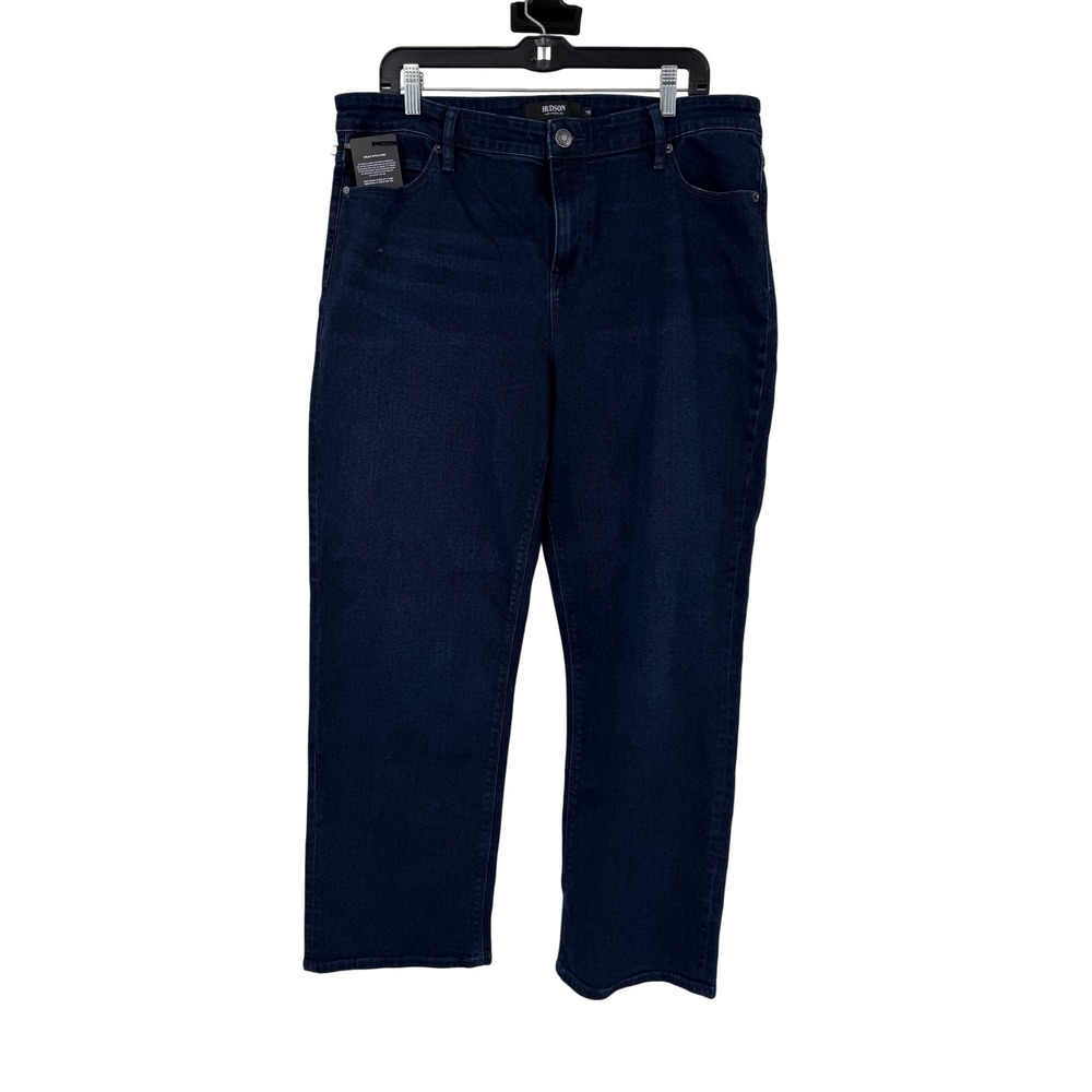 Hudson Los Angeles Midrise Straight Jeans Obscurity Blue Size 16 NWT 1900970